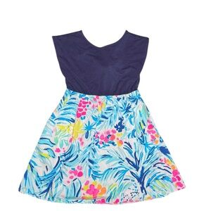 Girls Lilly Pulitzer Tippy Top Navy/Print Dress